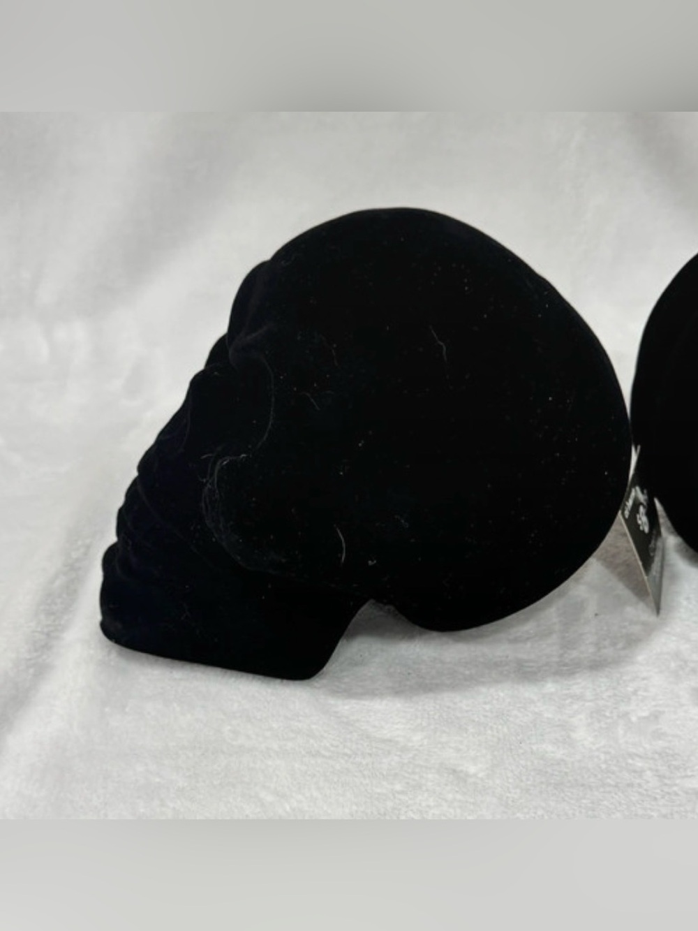 Black Velvet Skull and Pumpkin Decorative Accent Set - Home Accents Decor - Picture 6 of 8